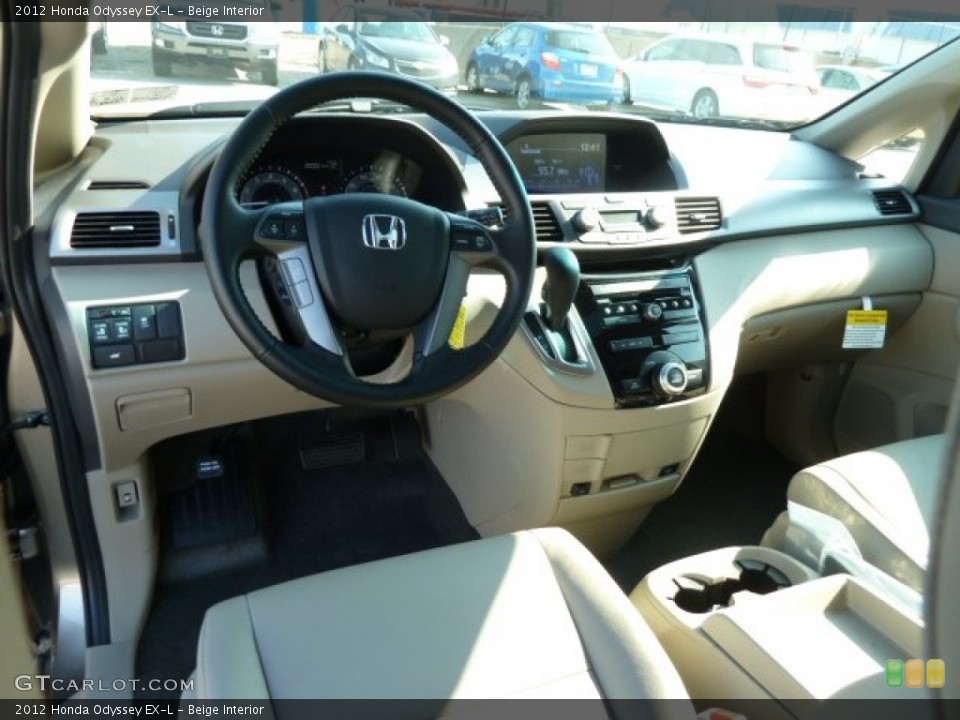 Beige Interior Dashboard for the 2012 Honda Odyssey EX-L #55730131