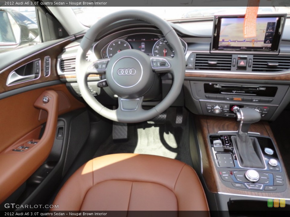 Nougat Brown Interior Dashboard for the 2012 Audi A6 3.0T quattro Sedan #55730587