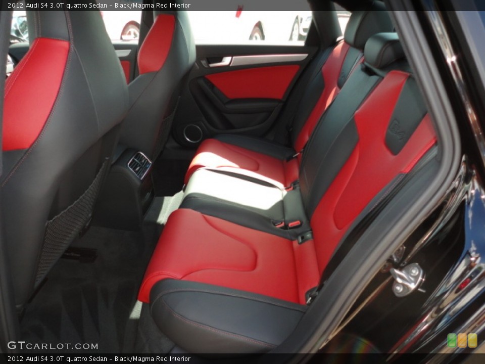 Black/Magma Red Interior Photo for the 2012 Audi S4 3.0T quattro Sedan #55730735