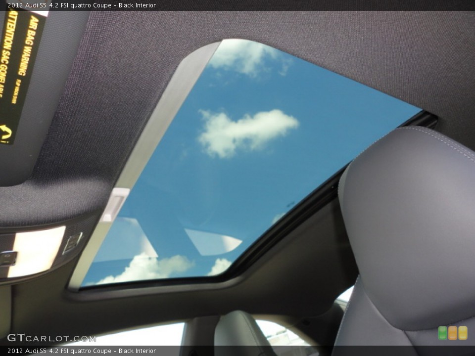 Black Interior Sunroof for the 2012 Audi S5 4.2 FSI quattro Coupe #55731174