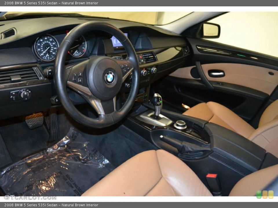Natural Brown Interior Photo for the 2008 BMW 5 Series 535i Sedan #55731348