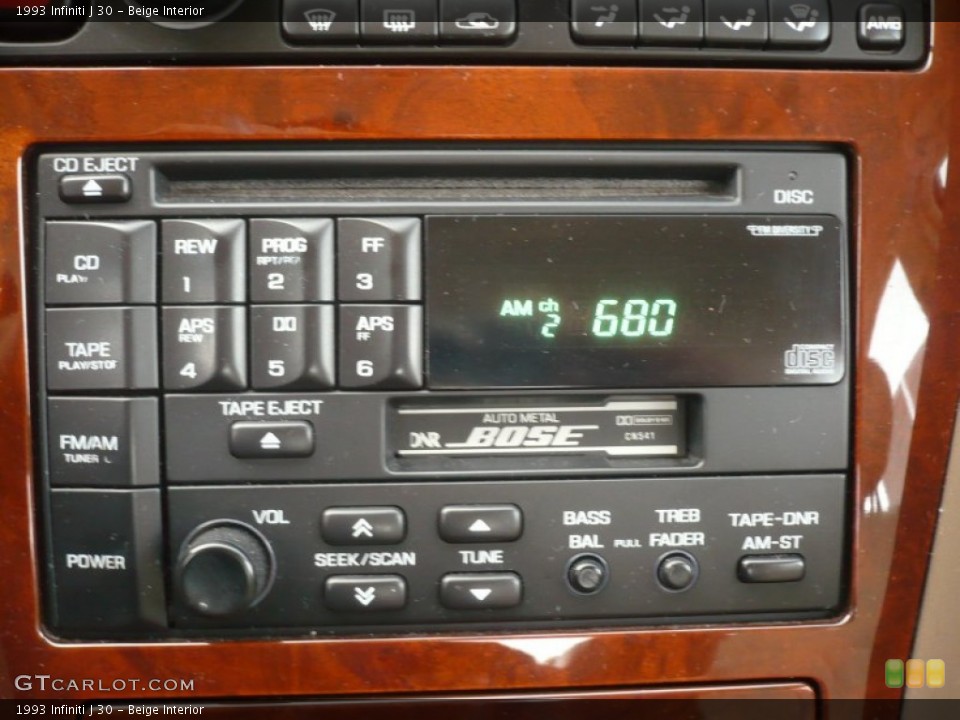 Beige Interior Audio System for the 1993 Infiniti J 30 #55731974