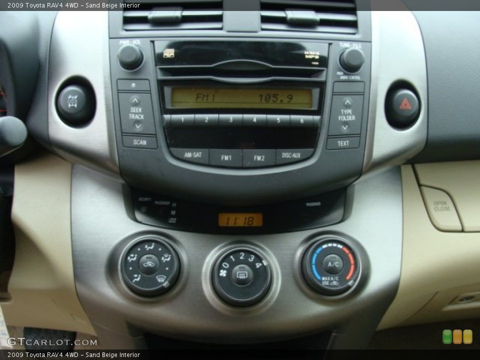 Sand Beige Interior Controls for the 2009 Toyota RAV4 4WD #55734702