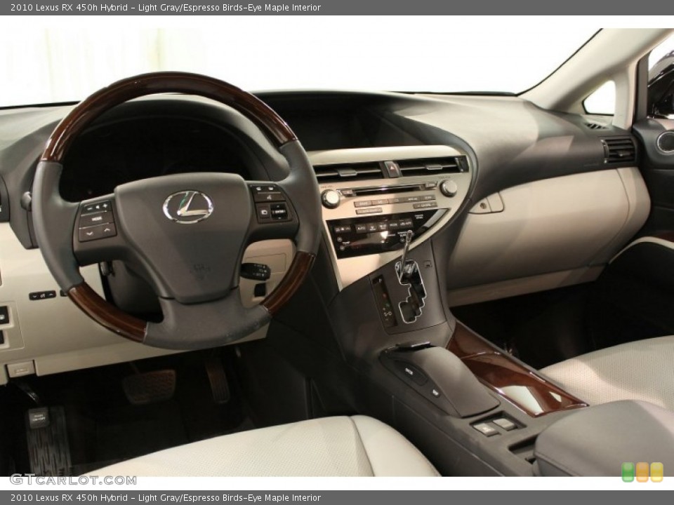 Light Gray/Espresso Birds-Eye Maple Interior Dashboard for the 2010 Lexus RX 450h Hybrid #55738523