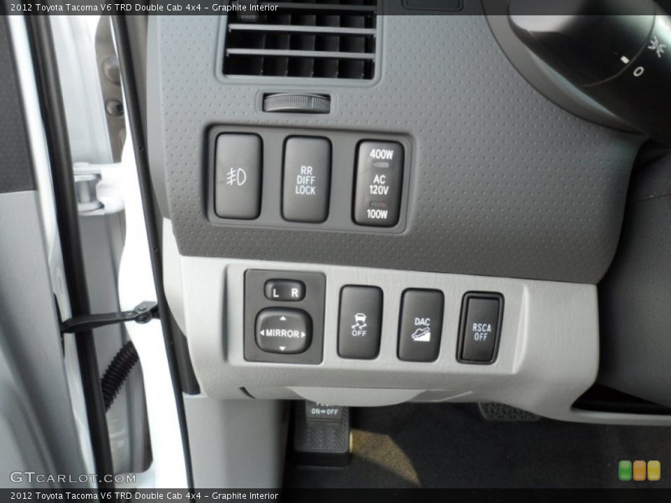 Graphite Interior Controls for the 2012 Toyota Tacoma V6 TRD Double Cab 4x4 #55738744