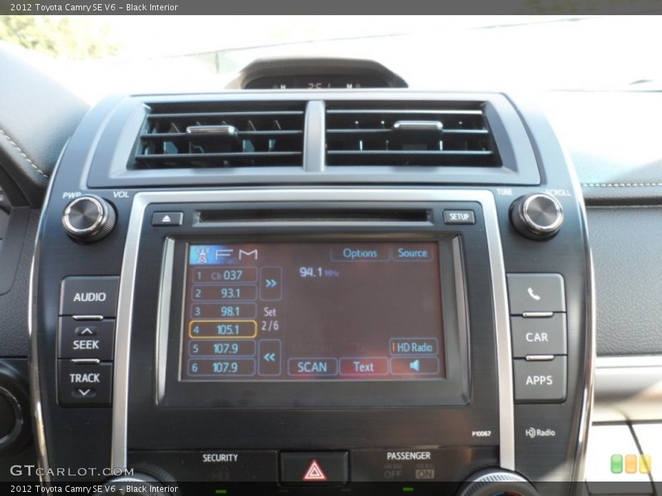 Black Interior Audio System for the 2012 Toyota Camry SE V6 #55739589