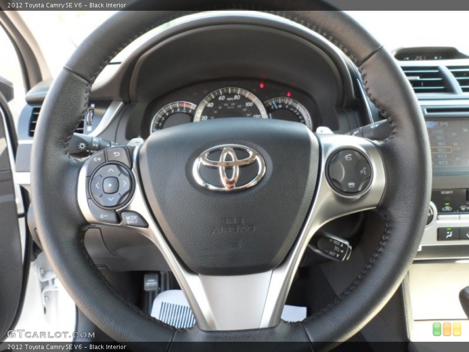 Black Interior Steering Wheel for the 2012 Toyota Camry SE V6 #55739625