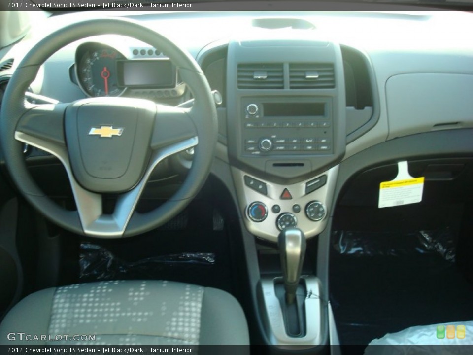 Jet Black/Dark Titanium Interior Dashboard for the 2012 Chevrolet Sonic LS Sedan #55740156