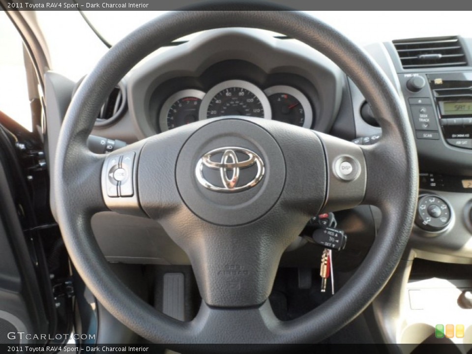 Dark Charcoal Interior Steering Wheel for the 2011 Toyota RAV4 Sport #55741534