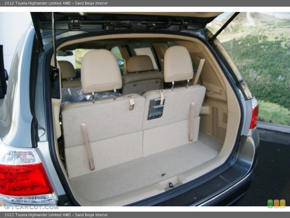Sand Beige Interior Trunk for the 2012 Toyota Highlander Limited 4WD #55743192