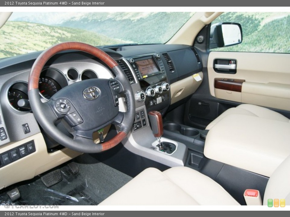 Sand Beige Interior Photo for the 2012 Toyota Sequoia Platinum 4WD #55743279