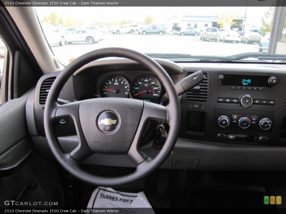 Dark Titanium Interior Dashboard for the 2010 Chevrolet Silverado 1500 Crew Cab #55743345
