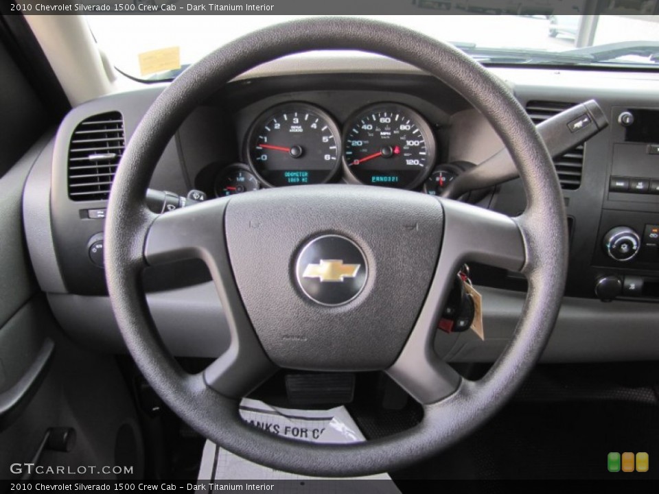 Dark Titanium Interior Steering Wheel for the 2010 Chevrolet Silverado 1500 Crew Cab #55743363