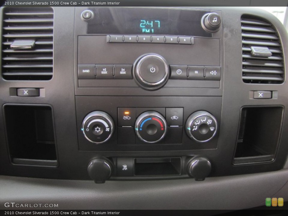 Dark Titanium Interior Controls for the 2010 Chevrolet Silverado 1500 Crew Cab #55743394