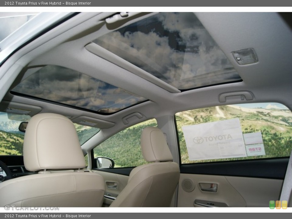 Bisque Interior Sunroof for the 2012 Toyota Prius v Five Hybrid #55743699