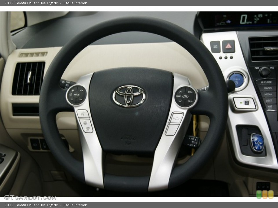 Bisque Interior Steering Wheel for the 2012 Toyota Prius v Five Hybrid #55743720