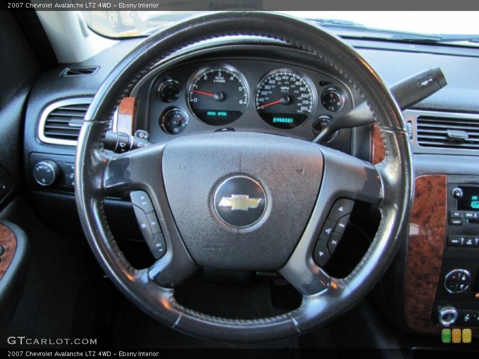 Ebony Interior Steering Wheel for the 2007 Chevrolet Avalanche LTZ 4WD #55744746