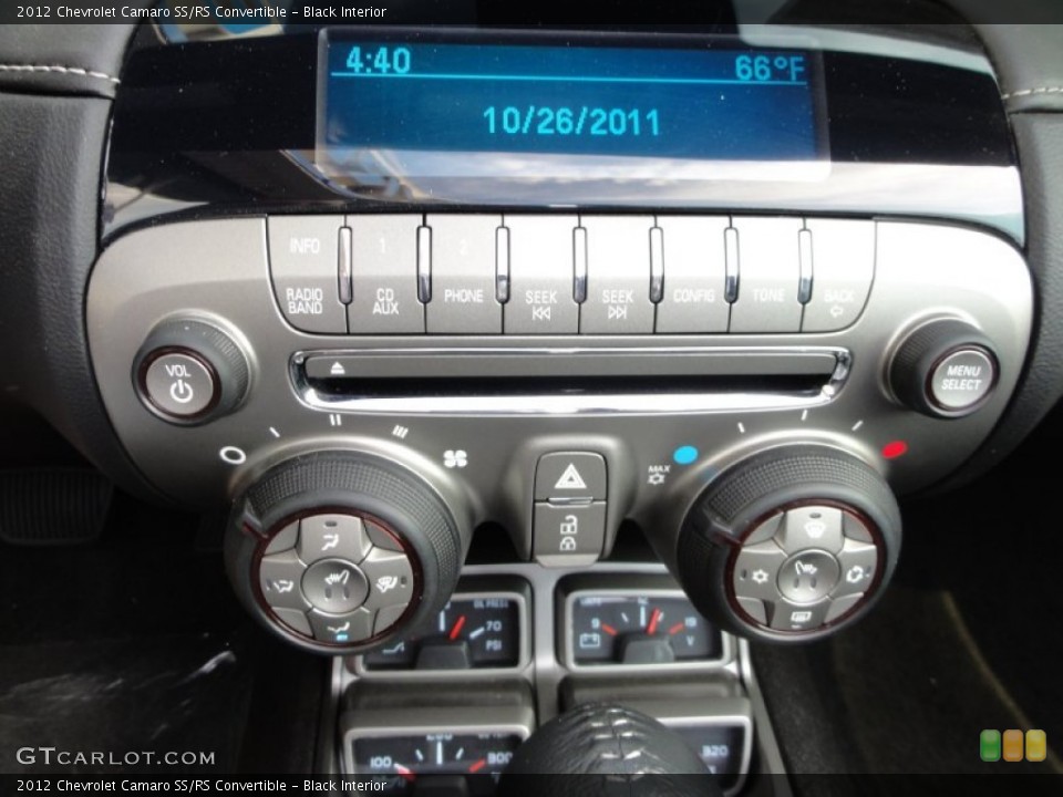 Black Interior Audio System for the 2012 Chevrolet Camaro SS/RS Convertible #55745001