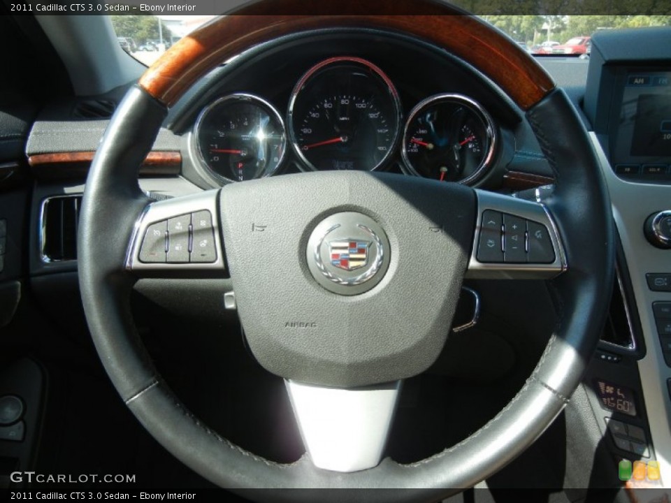 Ebony Interior Steering Wheel for the 2011 Cadillac CTS 3.0 Sedan #55745733