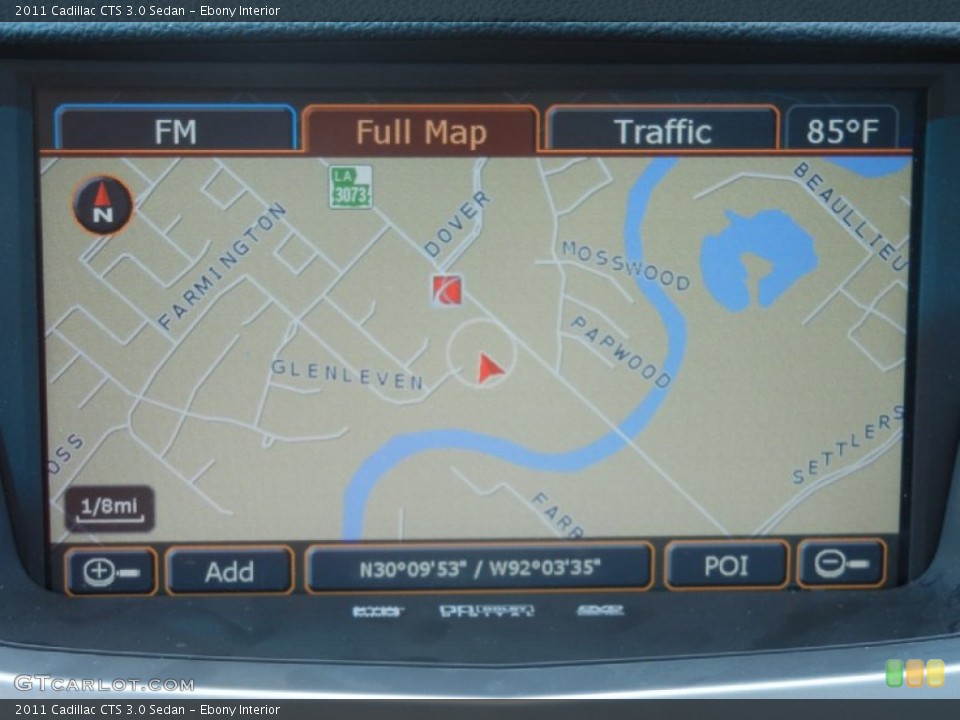 Ebony Interior Navigation for the 2011 Cadillac CTS 3.0 Sedan #55745774