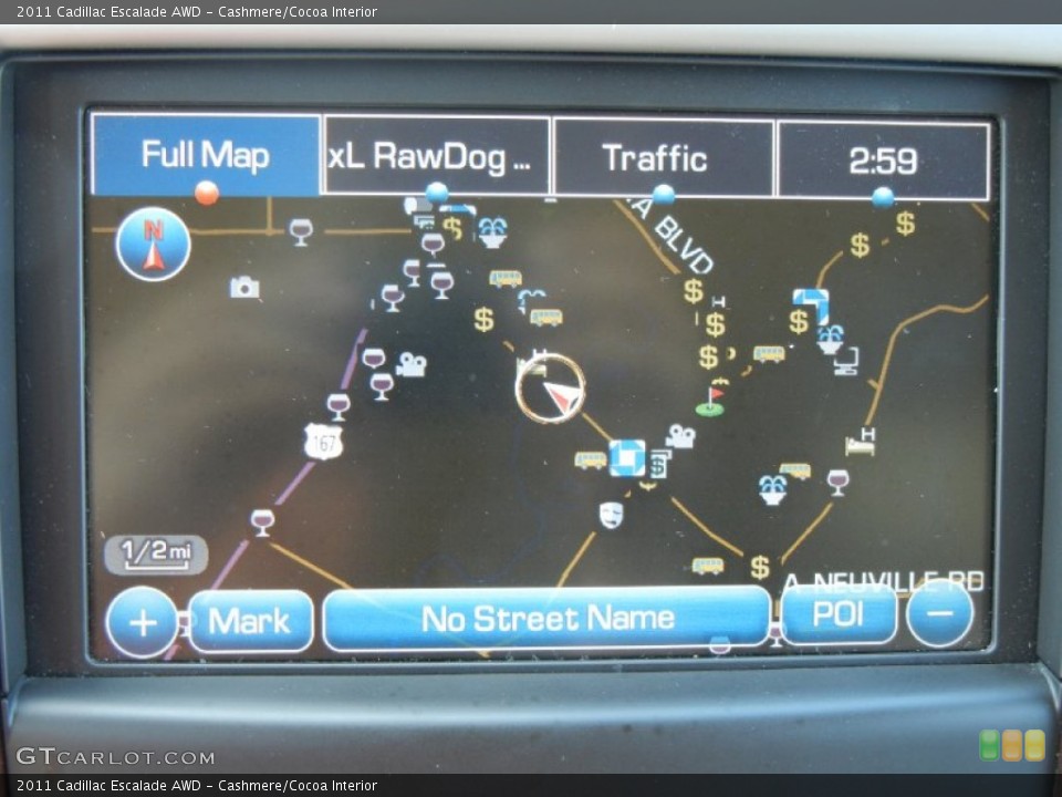 Cashmere/Cocoa Interior Navigation for the 2011 Cadillac Escalade AWD #55746329