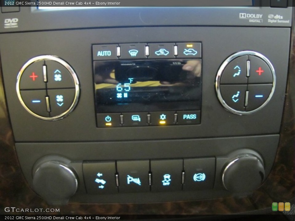 Ebony Interior Controls for the 2012 GMC Sierra 2500HD Denali Crew Cab 4x4 #55746430