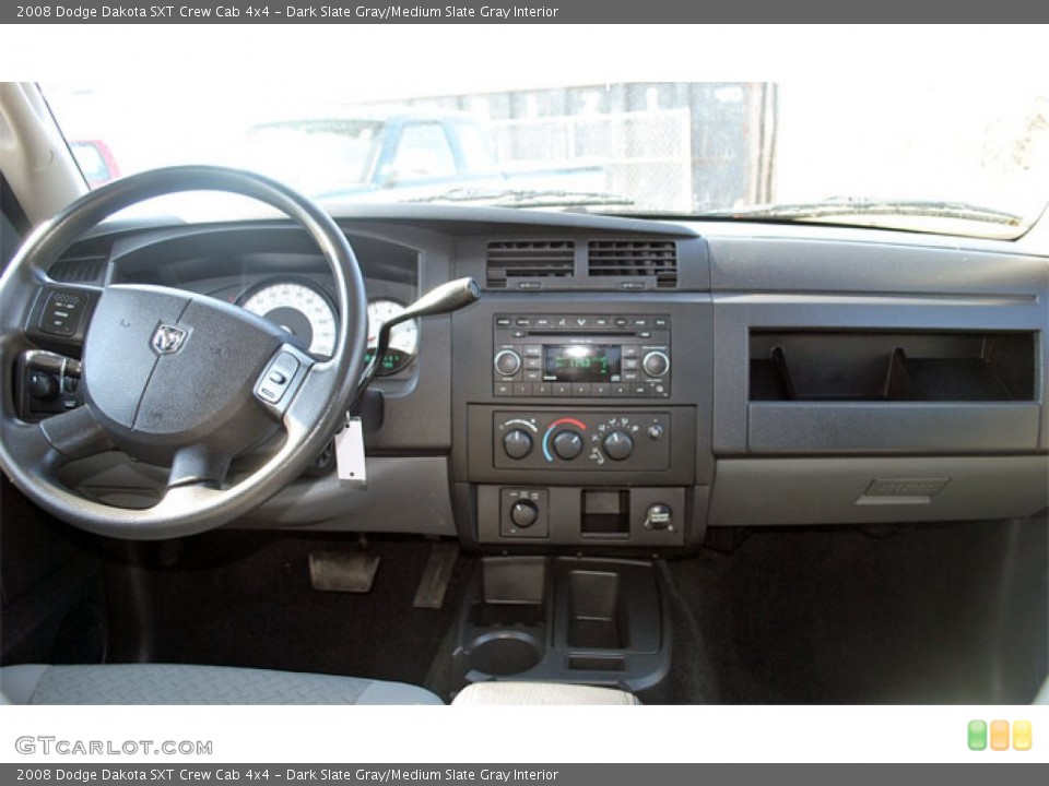 Dark Slate Gray/Medium Slate Gray Interior Dashboard for the 2008 Dodge Dakota SXT Crew Cab 4x4 #55749180