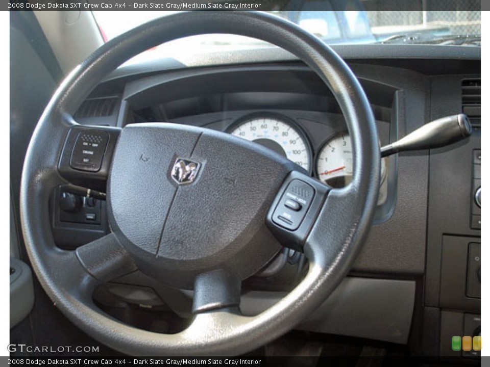 Dark Slate Gray/Medium Slate Gray Interior Steering Wheel for the 2008 Dodge Dakota SXT Crew Cab 4x4 #55749190
