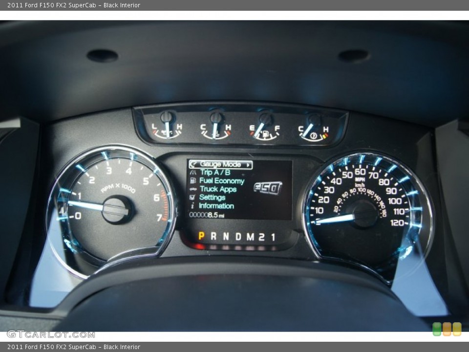 Black Interior Gauges for the 2011 Ford F150 FX2 SuperCab #55751044