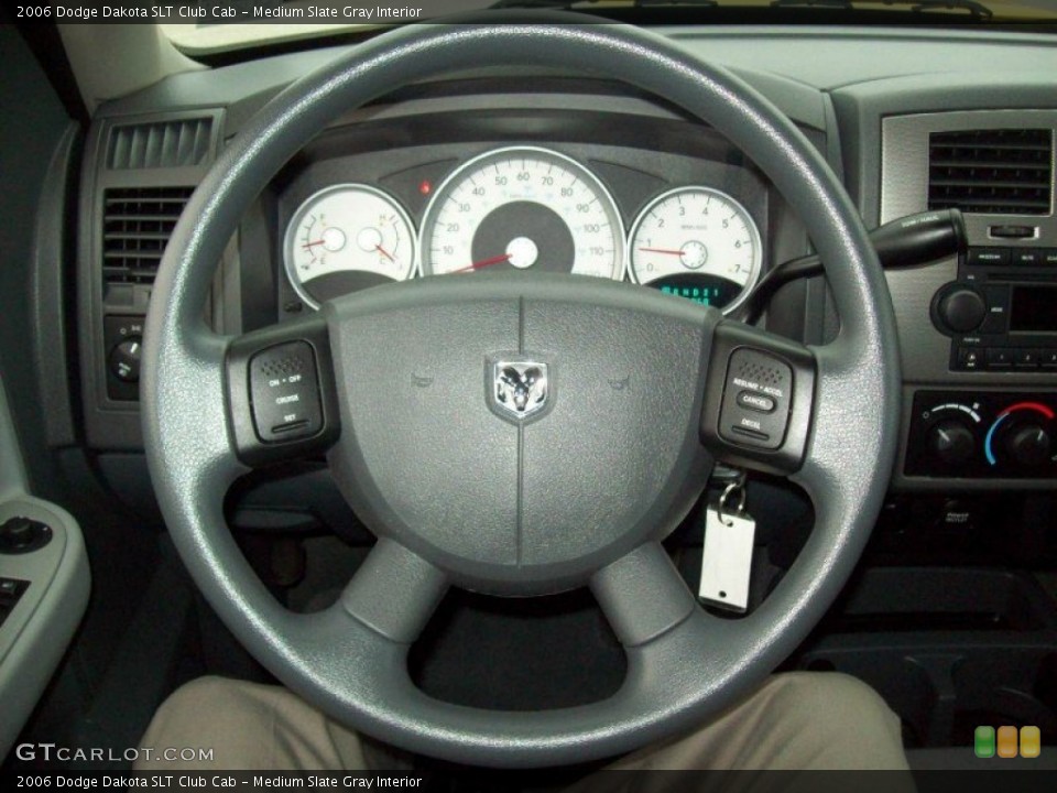 Medium Slate Gray Interior Steering Wheel for the 2006 Dodge Dakota SLT Club Cab #55754001