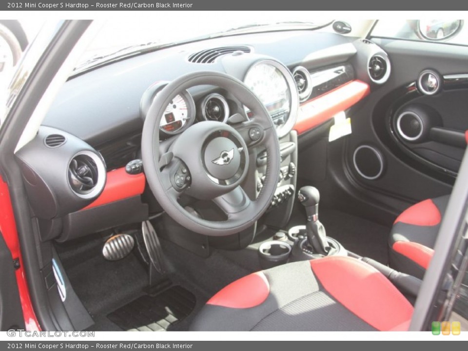 Rooster Red/Carbon Black Interior Prime Interior for the 2012 Mini Cooper S Hardtop #55761713