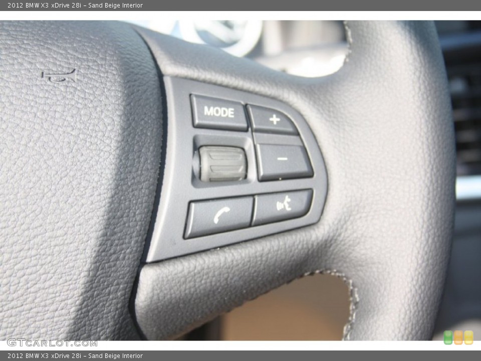 Sand Beige Interior Controls for the 2012 BMW X3 xDrive 28i #55763237