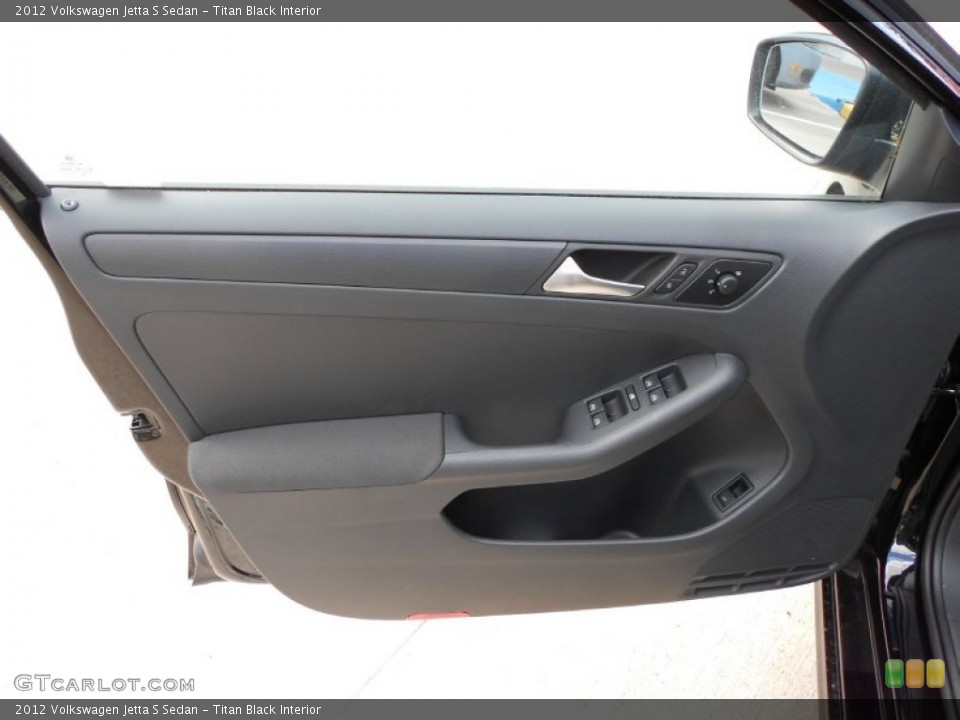 Titan Black Interior Door Panel for the 2012 Volkswagen Jetta S Sedan #55763497