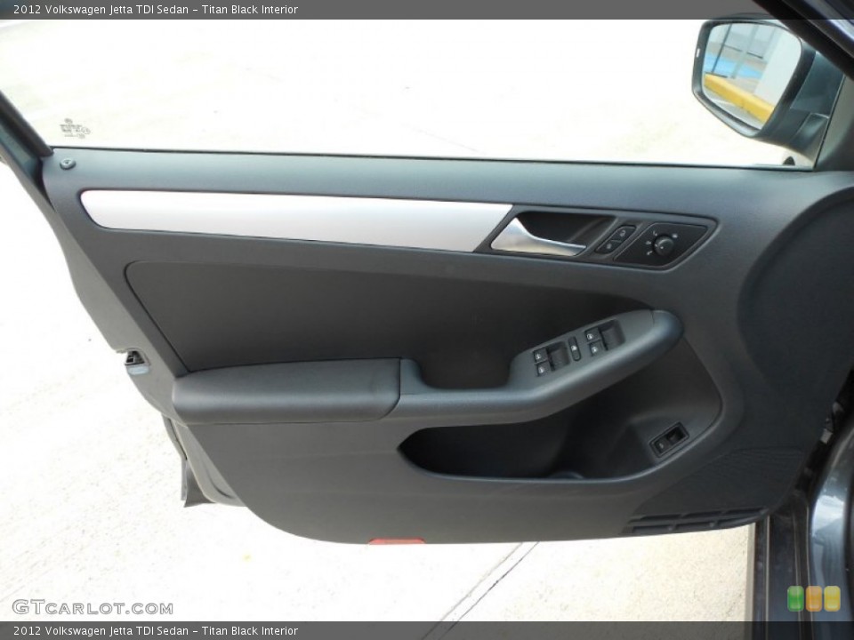 Titan Black Interior Door Panel for the 2012 Volkswagen Jetta TDI Sedan #55763702