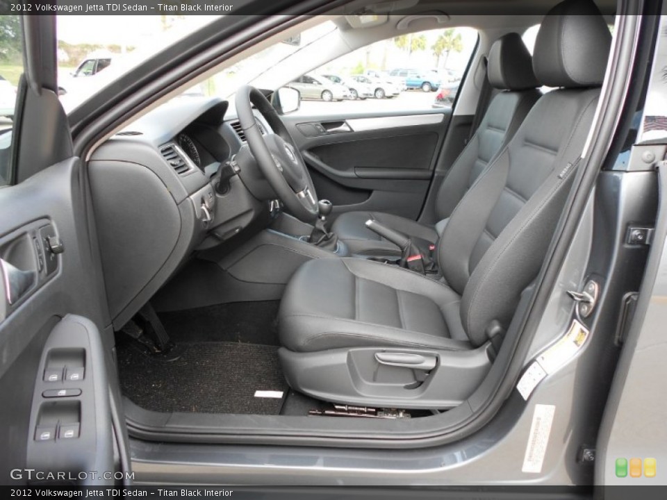 Titan Black Interior Photo for the 2012 Volkswagen Jetta TDI Sedan #55763709