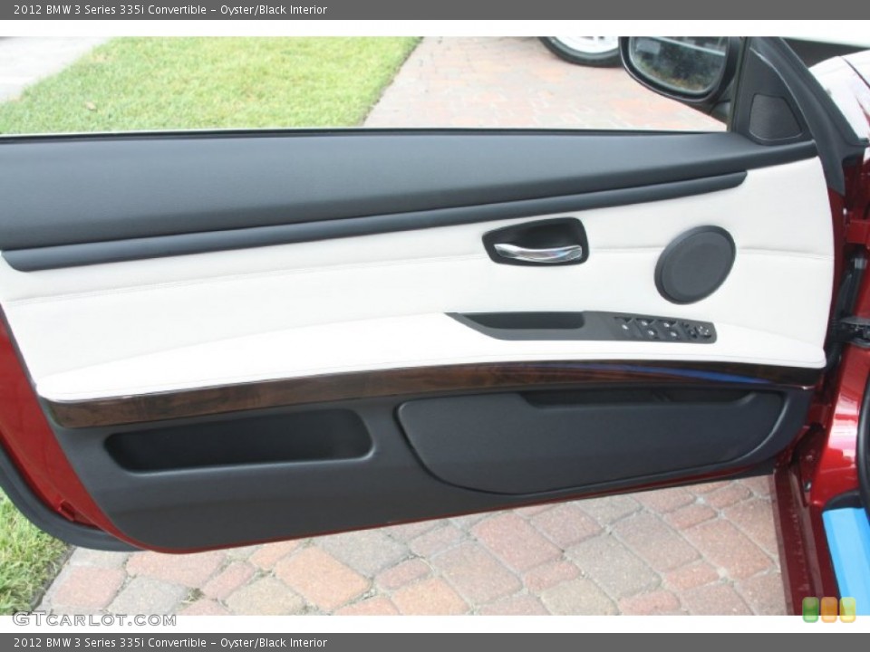 Oyster/Black Interior Door Panel for the 2012 BMW 3 Series 335i Convertible #55763885