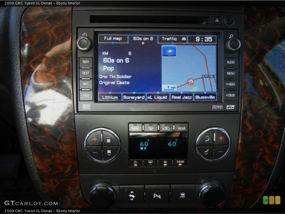 Ebony Interior Navigation for the 2009 GMC Yukon XL Denali #55764980
