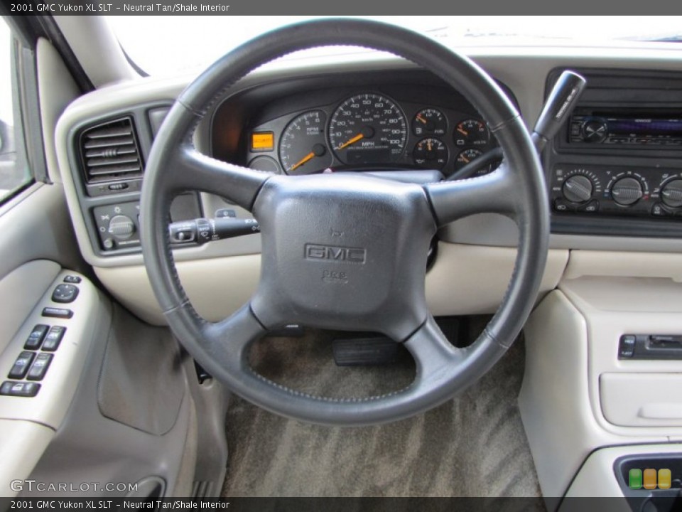 Neutral Tan/Shale Interior Steering Wheel for the 2001 GMC Yukon XL SLT #55765459