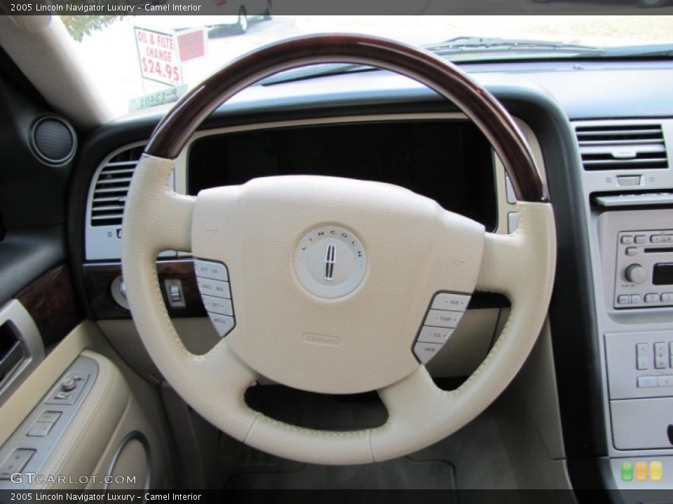 Camel Interior Steering Wheel for the 2005 Lincoln Navigator Luxury #55766520