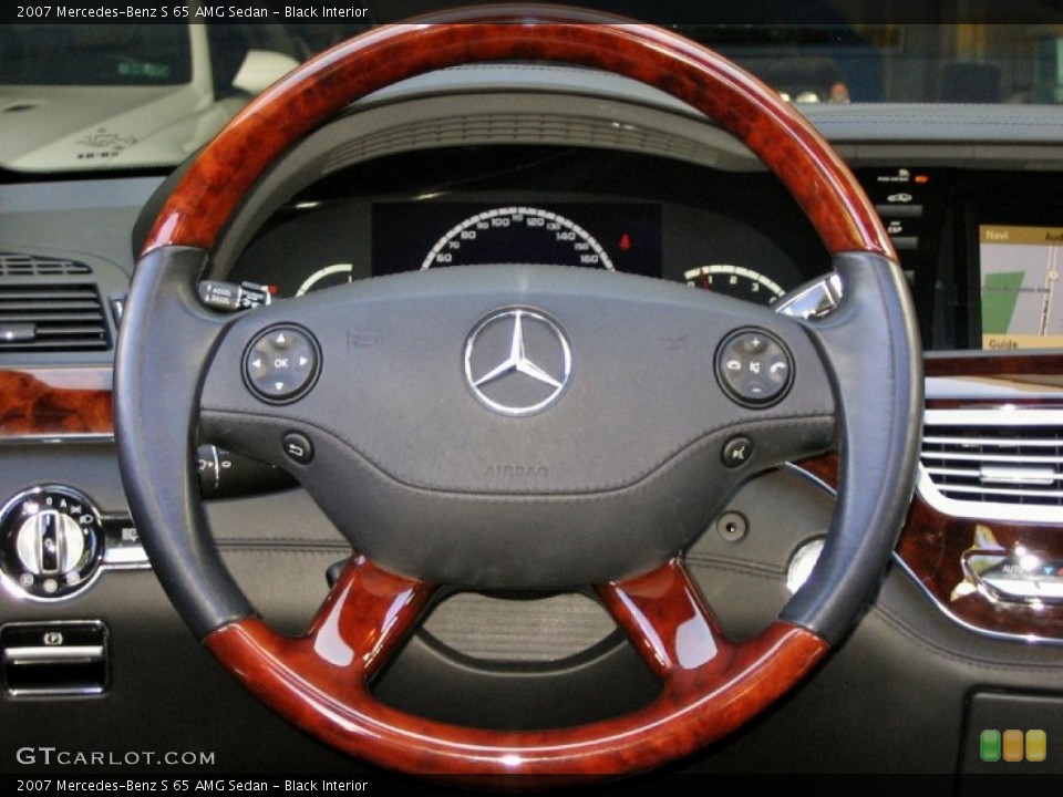 Black Interior Steering Wheel for the 2007 Mercedes-Benz S 65 AMG Sedan #55766860