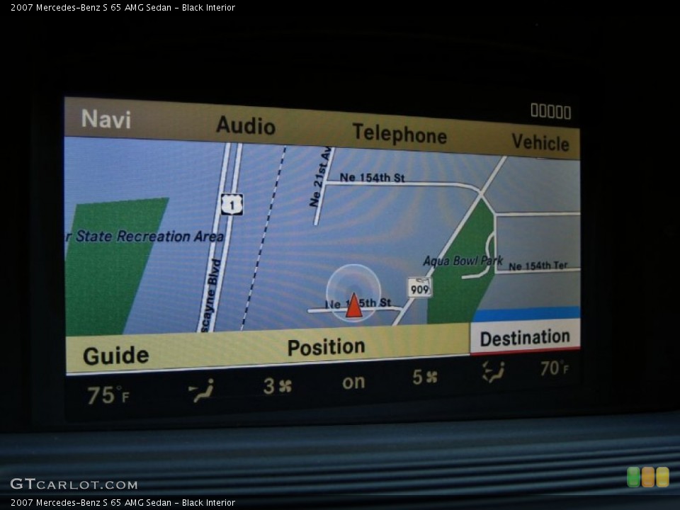 Black Interior Navigation for the 2007 Mercedes-Benz S 65 AMG Sedan #55766876