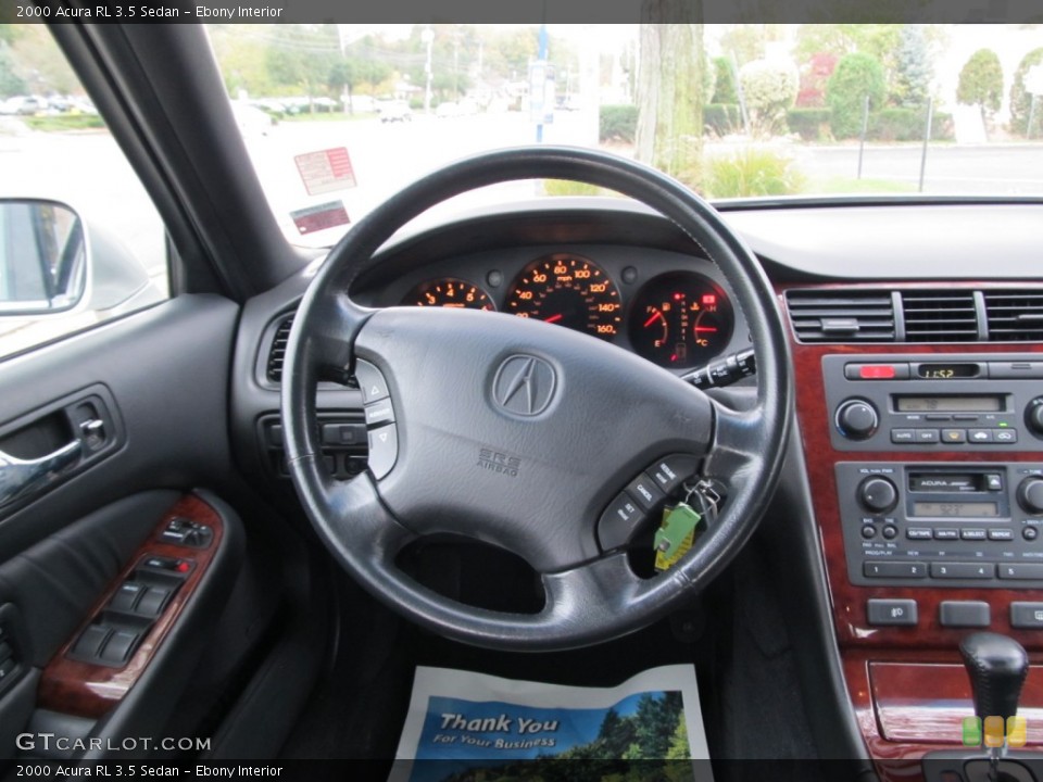 Ebony Interior Steering Wheel for the 2000 Acura RL 3.5 Sedan #55767550