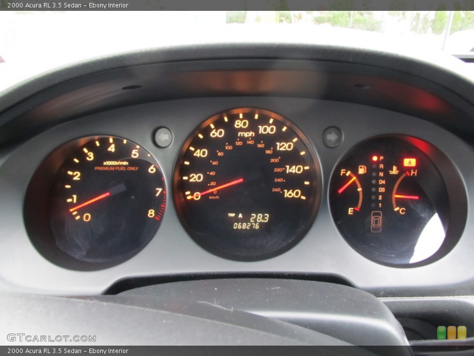 Ebony Interior Gauges for the 2000 Acura RL 3.5 Sedan #55767579