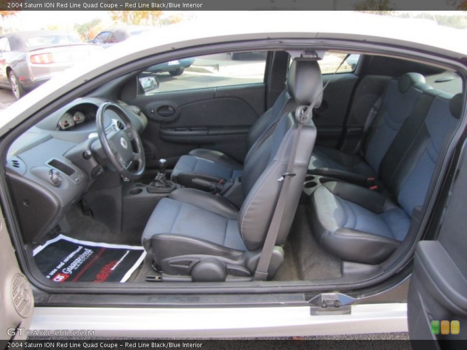 Red Line Black/Blue Interior Photo for the 2004 Saturn ION Red Line Quad Coupe #55768190