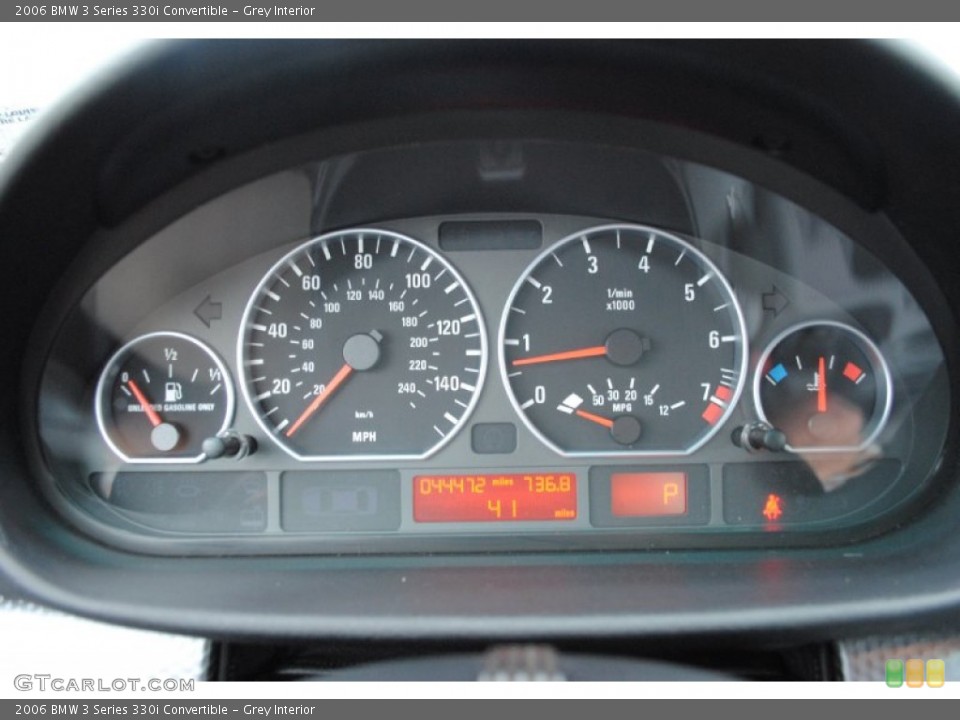 Grey Interior Gauges for the 2006 BMW 3 Series 330i Convertible #55772120