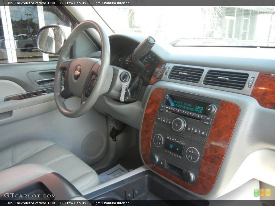 Light Titanium Interior Controls for the 2009 Chevrolet Silverado 1500 LTZ Crew Cab 4x4 #55772158