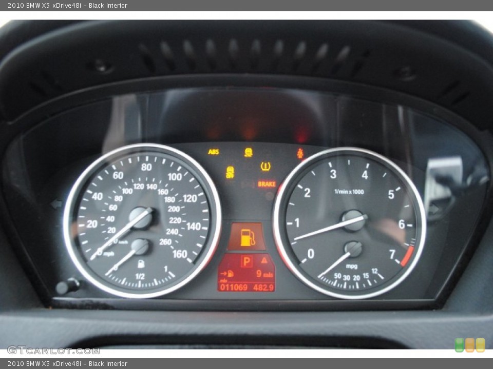 Black Interior Gauges for the 2010 BMW X5 xDrive48i #55772353