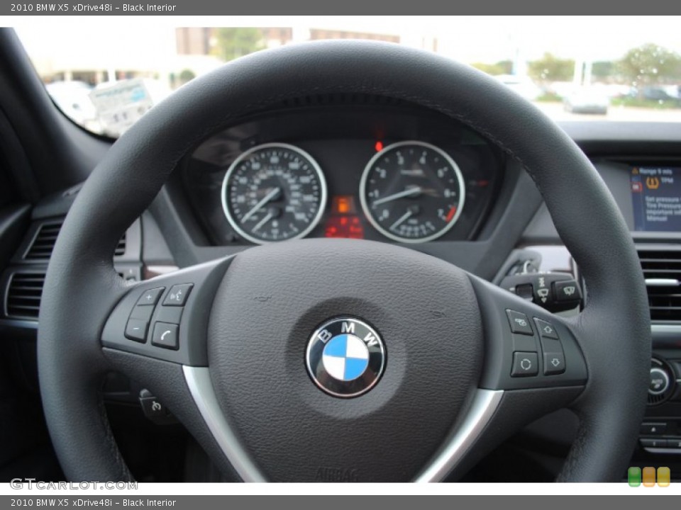 Black Interior Steering Wheel for the 2010 BMW X5 xDrive48i #55772361