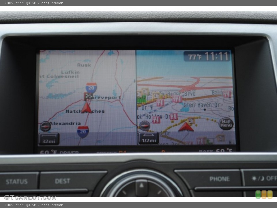 Stone Interior Navigation for the 2009 Infiniti QX 56 #55773518