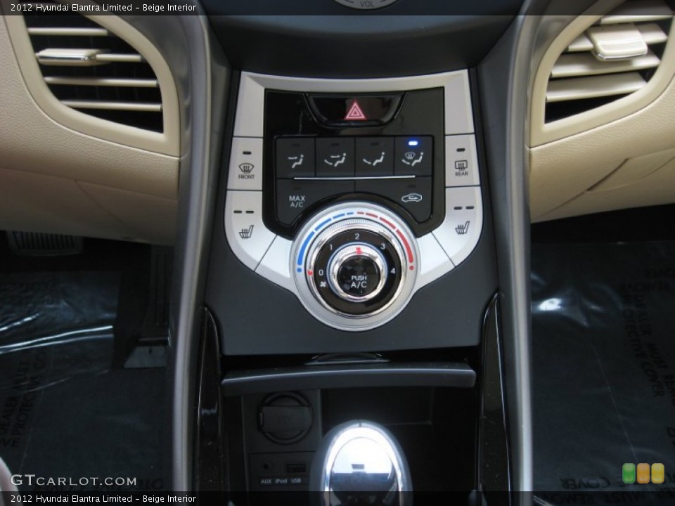 Beige Interior Controls for the 2012 Hyundai Elantra Limited #55775917